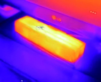 Thermal image of an electrical component captured by the inspection robot