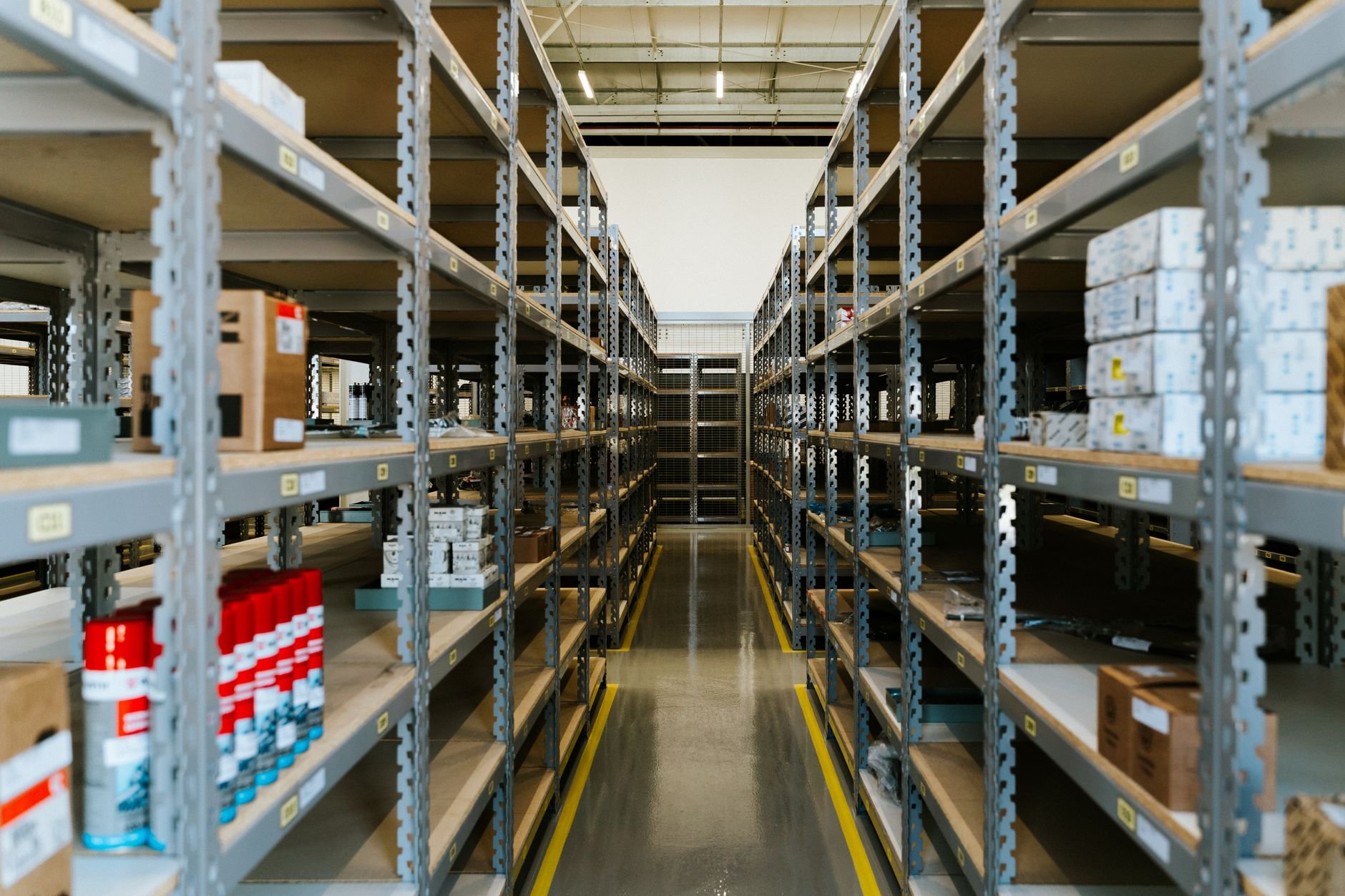 Thermal cameras monitoring a high-bay automated warehouse aisle